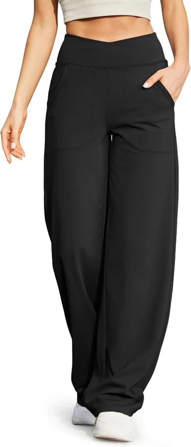 G4Free Wide Leg Pants for Women Loose Yoga Pants with Pockets Petite/Regular/Tall Stretch Casual Lounge Pants - Image 1