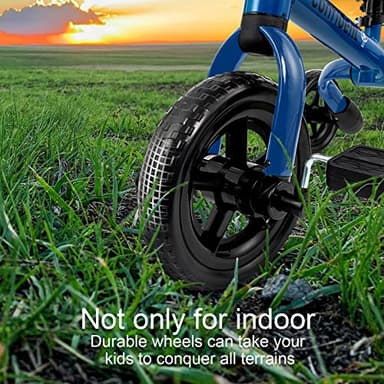 YGJT 3 in 1 Tricycle for Toddlers Age 2-5 Years Old, Folding Kids Balance Bikes with Adjustable Seat and Removable Pedal, Ride-on Toys for Infant, Gift for Baby Boys Girls Birthday(Blue) - Image 6