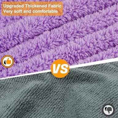 Bienbee Dog Bathrobe, Quick Drying Super Absorbent Dog Robes for After Bath, Warm Keeping Dogs Towel, Dogs Bath Supplies, Light Purple XL - Image 3