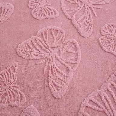 Gracelife Blanket for Women, Sherpa Throw Blanket for Couch, Flannel Butterfly Cozy Soft Blanket for Bed - Fleece, Pink, 80x90 Inches - Image 5