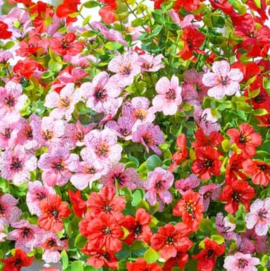 Ivydale Artificial Faux Flower Plants for Outdoor Outside Spring Summer Decoration, Faux Silk UV Resistant Look Real Colorful Daisy Bundles for Planter Front Door Porch Patio Window Box - Image 5