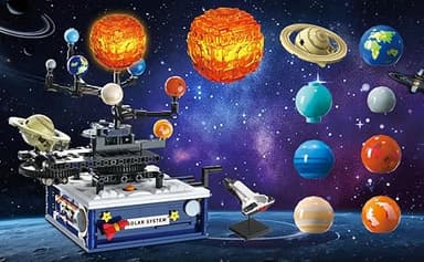 Solar System Building Sets with Light - Rotatable Space Exploration Building Toys with 9 Planets & Rocket Sets Science Astronomy Educational Gifts for Boys Girls Age 6+ Years Old Kids(775 PCS) - Image 10