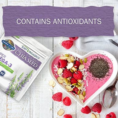 Garden of Life Chia Seeds 100% Organic for Smoothies, Pudding - Raw Organics Whole Seed Foods with Omega 3 Superfood, Fiber, Keto Friendly, Non-GMO, Gluten Free - Vegan Egg Substitute, 28 Servings - Image 5