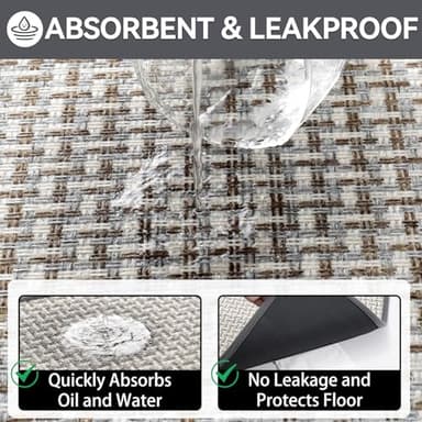 Door Mat 17"x30",Door Mat Indoor Entrance Dirt Resistant and Absorbent Non-Slip Rubber Backing Front Door Mats Washable Low-Profile Indoor Mats for Entryway, Inside Entrance Easy Clean Gray - Image 7