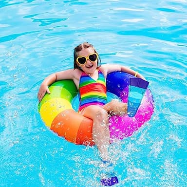 Fadgesy Swimming Training Fins,Comfortable Silicone Flippers for Swimming and Diving,Size Suitable Kids Girls Boys Adult (Small, SixColorful-G) - Image 6