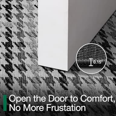 LUMI Inside Door Mat for Entry 30''x48'', Absorbent, Dirt Trapper, Low Profile Thin, Non Slip Mats with Rubber Backing, Ideal for Indoor, High Traffic, Garage, Entrance, Birdy Black - Image 3