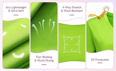 Opna Women's Short Sleeve Moisture Wicking Athletic Shirts Lime Shock - Image 7