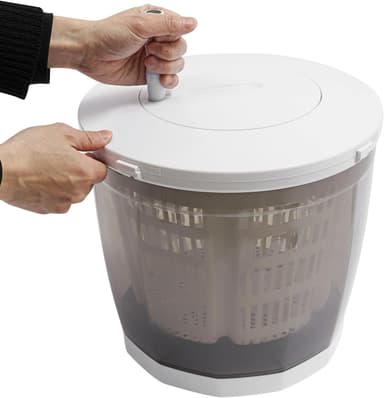 Hand Crank Washing Machine, 2 in 1 Non-Electric Washer Manual Traveling Outdoor Washing Machine Grey Mini Compact Washer Spin Dryer for RV Travel - Image 2