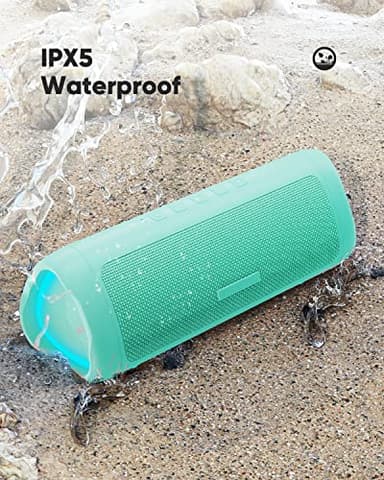 Bluetooth Speaker with HD Sound, Portable Wireless, IPX5 Waterproof, Up to 20H Playtime, TWS Pairing, BT5.3, for Home/Party/Outdoor/Beach, Stocking Stuffers, White Elephant Gifts for Adults (Teal) - Image 7