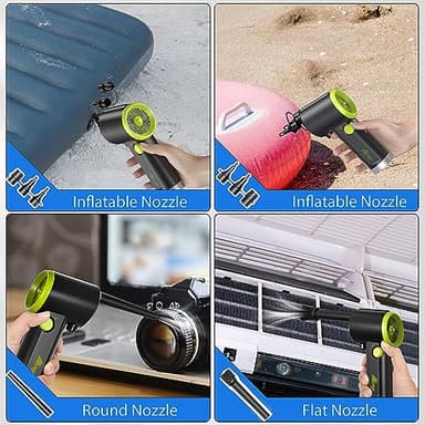 Compressed Air Duster, Electric Air Duster, Handheld Cordless Air Duster, Stepless Speed Motor, 6000mAh Rechargeable Air Blower, Type-C Fast Charge, for Computer, Keyboard, Pet House… - Image 5