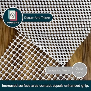 RUGSURE Rug Gripper Pad for Hardwood Floors & Tile Floor - Non Slip Area Rug Pads - Under Carpet Anti Skid Mat - Non Skid Rug Backing, 8x10 Ft - Image 4
