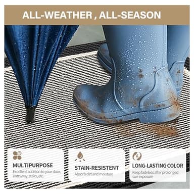 GRANNY SAYS Indoor Doormat, 20" x 32", Non-Slip Front Door Mats, Outdoor Welcome Mat Washable, Low Profile Indoor Door Mats for Entryway, Floor Inside Back Doormats - Image 3