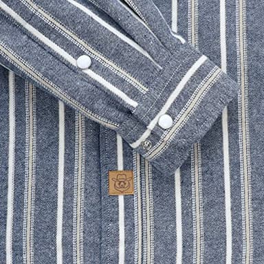 Dubinik® Flannel Shirt for Men Western Cowboy Pearl Snap Shirts for Men Long Sleeve Vintage Buttons Down Plaid Shirt - Image 5