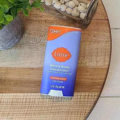 Lume Whole Body Deodorant - Smooth Solid Stick - 72 Hour Odor Control - Aluminum Free, Baking Soda Free and Skin Safe - 2.6 Ounce (Pack of 2) (Soft Powder) - Image 5