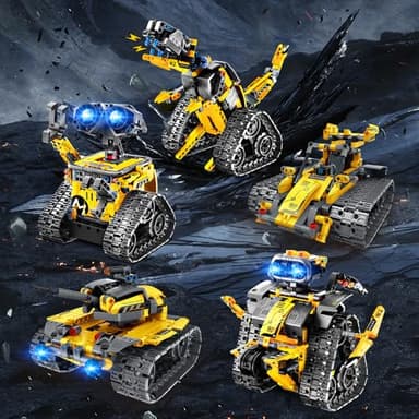 INSOON Robot Toys for Kids Building Set, 520 PCS App & Remote Control Robotics Kit, 5-in-1 RC Wall Robot Engineer Dinosaur Building Block Toy Gift for Kids 6 7 8 9 10 11 12+ Years Old Boys Girls - Image 9