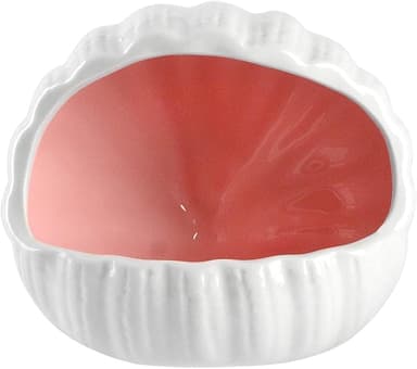 Ceramic Cave Shell Fish House - Small Animal Hideout for Hamsters, Gerbils, Chinchillas, Mice, Rats, and Syrian Hamsters(Pink Large - Image 1