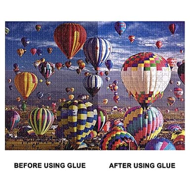 YAKAMOZ Jigsaw Puzzle Glue with Sponge Head for Adults Clear Water-Soluble Craft Puzzle Glue Quick Dry for 1000/1500/3000 Pieces of Puzzle,120ML - Image 3