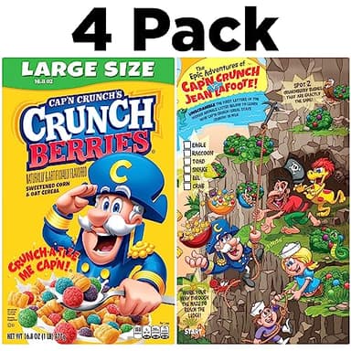 Cap'n Crunch Cereal, Crunch Berries, 16.8oz Boxes (4 Pack) - Image 3