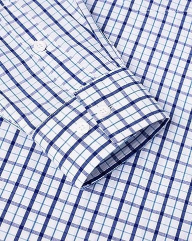 Alimens & Gentle Men's Plaid Button Down Shirts Cotton Long Sleeve Dress Shirts Regular Fit Gingham Shirts - Image 5