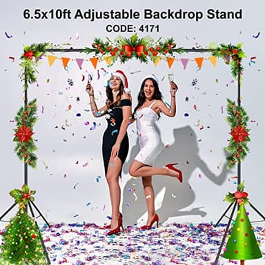 LINCO Lincostore Backdrop Support Stand Kit 10x6.5ft Adjustable Photography Studio Photo Background Support System with Carrying Bag for Green Screen Muslin, 4171 - Image 3