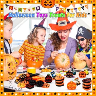 Halloween Party Favors for Kids 24 PCS Halloween Pumpkin Pop Fidget Toys,Halloween Toys Treats for Kids,Halloween Goodie Bag Stuffers,Halloween Classroom Prizes - Image 6