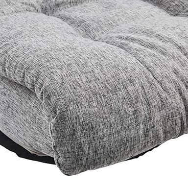 Amazon Basics Swivel Foam Lounge Chair with Headrest, Floor-Compatible, Adjustable, Gaming, 26.3D x 23.5W x 13.7H in, Grey - Image 6