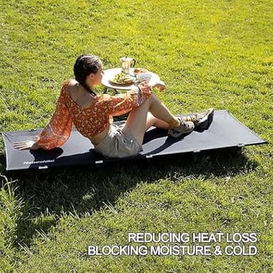 Naturehike GreenWild Camping Cot, Ultralight Folding Backpacking Cot, Supports 330lbs, Portable Camping Bed for Adults for Camping Hiking Travel Home, Black - Image 9