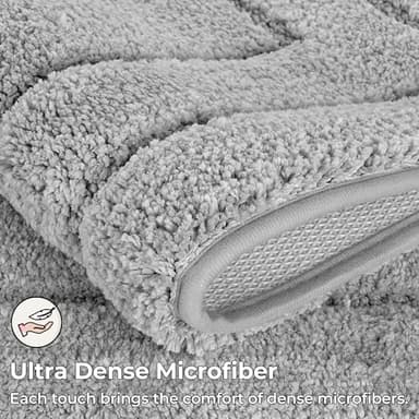 GRANNY SAYS Gray Bathroom Rugs, Bath Mats for Bathroom Non-Slip, Super Soft and Water Absorbent, Microfiber Bath Rugs, Machine Wash Dry, Bath Rugs for Floor, Tub and Shower, 16" x 24" - Image 6