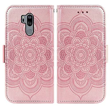 Compatible with LG G7 ThinQ Wallet Case and Tempered Glass Screen Protector Flip Cover Card Holder Cell Phone Cases for LGG7 One G 7 Plus LG7 Fit LG7ThinQ 7G Thin Q G7+ G7thinq LGG7thinq Men Rose Gold - Image 6