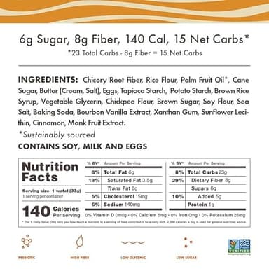 Rip Van Wafels Gluten-Free Stroopwafel - Dutch Caramel & Vanilla Stroopwafels Healthy Snacks Non-GMO Low Sugar (6g) Calorie, 12 Count - Image 6