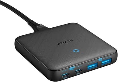 Anker USB C Charger, 543 (65W II), PIQ 3.0 & GaN 4-Port Slim Fast Wall Charger, with Dual USB C Ports (45W Max), for MacBook, Laptops, iPad Pro, iPhone and More - Image 1