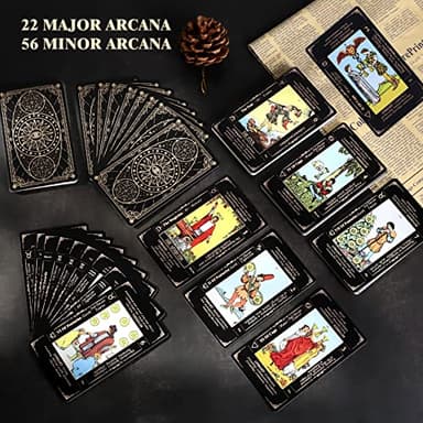 Fofeadm Tarot Cards with Guide Book & Linen Carry Bag, 78 Classic Original Tarot Cards Deck Fortune Telling Game with Meanings on Them for Beginners to Expert - Image 5