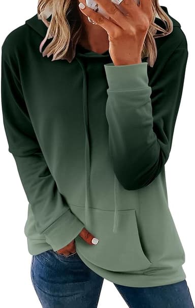 onlypuff Women's Pullover Hoodies Teen Girls Trendy Fall Fashion Tops Hooded Sweatshirts - Image 1