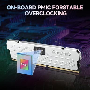 Computer Desktop Memory Ram DDR5 32GB(2x16GB) 6000MT/s CL36 1.35V Overclocking XMP 3.0 & AMD Expo with Heatsink for PC Gaming/Office/PS,Silver - Image 9