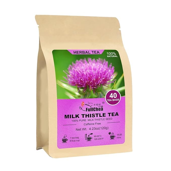 FullChea - Milk Thistle Tea Bags, 40 Teabags, 3g/Bag - Natural Milk Thistle Seed - Image 1