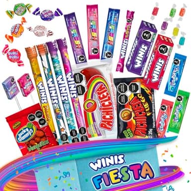 Winis Bulk Taffy Candy Mix - 3.3 lbs 150 Individually Wrapped Party Candies - A Variety of Spicy Gummies and Taffy - 150 Count | Easter Candy Variety Bag - Image 4