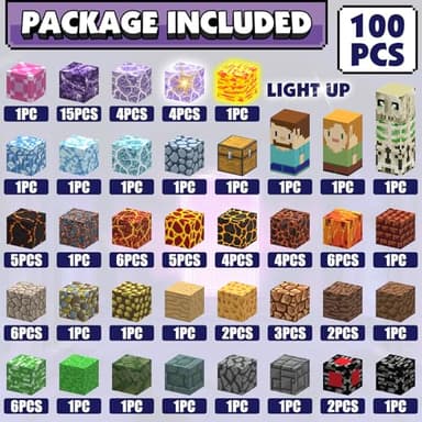 AIDYVOI Magnetic Blocks Building Toys Set, Magnetic Building Blocks STEM Construction Toys, 3D Sword Light Up Magnet Cubes Montessori Sensory Stacking Toy for Toddlers Age 3 4 5 6 7 8 - Image 2