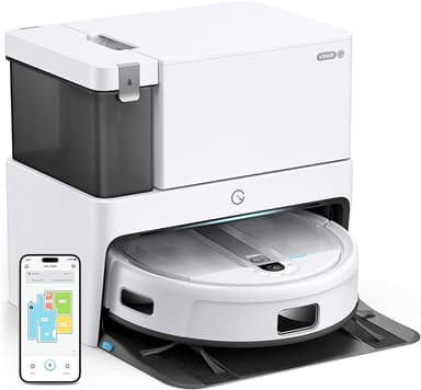 Yeedi Cube Robot Vacuum Cleaner, All-in-1 Vacuum and Mop (Auto Clean+Auto Empty), 5100Pa Suction Power with 180mins Runtime 8mm Mop Lifting, Compatible with Alexa - Image 1