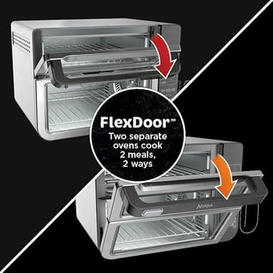 Ninja DCT451 12-in-1 Smart Double Oven with FlexDoor, Thermometer, FlavorSeal, Smart Finish, Rapid Top Convection and Air Fry Bottom , Stainless Steel - Image 7