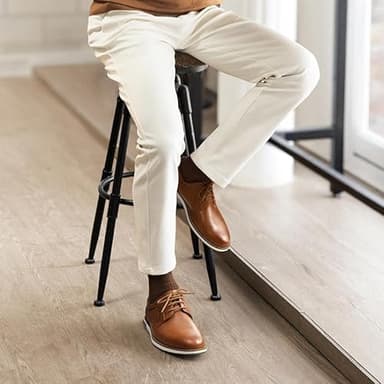 Bruno Marc Men's Casual Dress Sneaker Shoes, Business Formal Derby Plain Toe Oxfords Crossflex GentEdge,Size 10.5,Brown,SBOX223M - Image 5