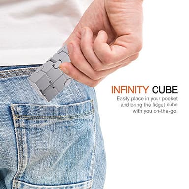 JOEYANK Fidget Cube New Version Fidget Finger Toys - Metal Infinity Cube Prime for Stress and Anxiety Relief/ADHD, Ultra Durable Sensory Gifts for Adults and Teens Kids - Image 4