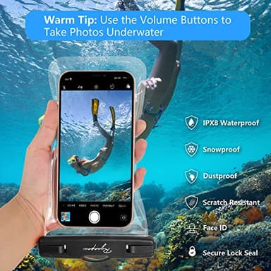Rynapac Waterproof Phone Pouch Bag - 7.5in Waterproof Phone Case for Beach Travel Must Haves, IPX8 Cellphone Dry Bag with Lanyard for iPhone 16 15 Pro Max Galaxy S25 Pixel 8a, Cruise Essentials - Image 2