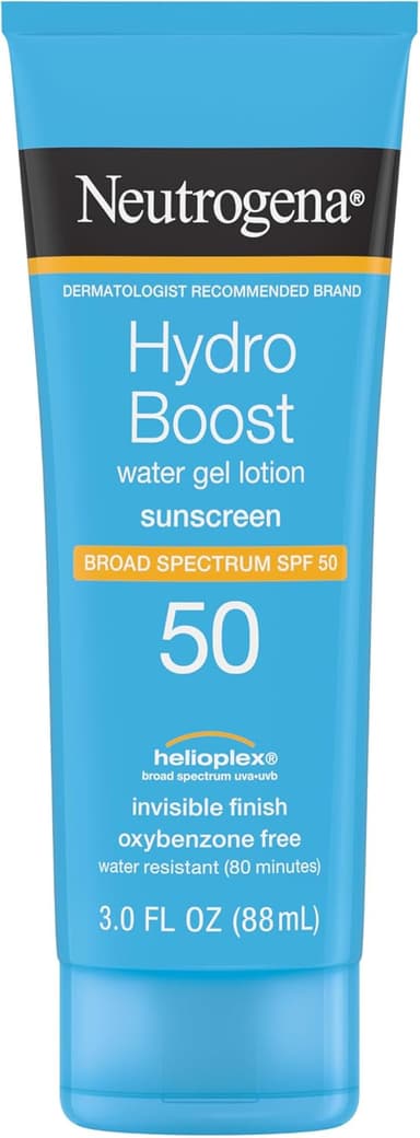 Neutrogena Hydro Boost Moisturizing Water Gel Sunscreen Lotion with Broad Spectrum SPF 50, Water-Resistant & Non-Greasy Hydrating Sunscreen Lotion, Oil-Free, 3 fl. oz, 3 Pack - Image 2