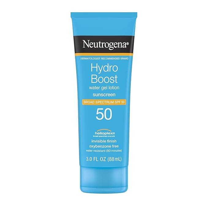 Neutrogena Hydro Boost Moisturizing Water Gel Sunscreen Lotion with Broad Spectrum SPF 50, Water-Resistant & Non-Greasy Hydrating Sunscreen Lotion, Oil-Free, 3 fl. oz, 3 Pack - Image 1