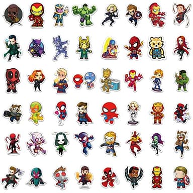 200PCS Cool Character Stickers for Water Bottles Skateboard Luggage Laptop Bumper Waterproof Vinyl Stickers Bulk for Boys Teens Adults - Image 5