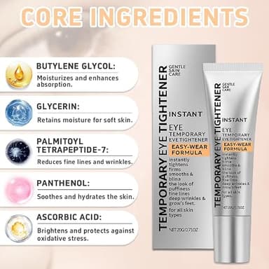 Perfection Eye Tightener - Instant Firming Primer with Hyaluronic Acid & Vitamin E | Hydrating Lift for Tired Eyes, Smooth Finish & 24H Refresh (0.67oz) - Image 4