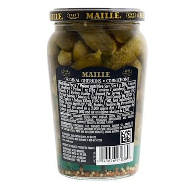 Maille Pickles Cornichons Original Pack of 12 The perfect cornichon for garnishing a gourmet sandwich or snacking Product of France 13.5 oz - Image 4