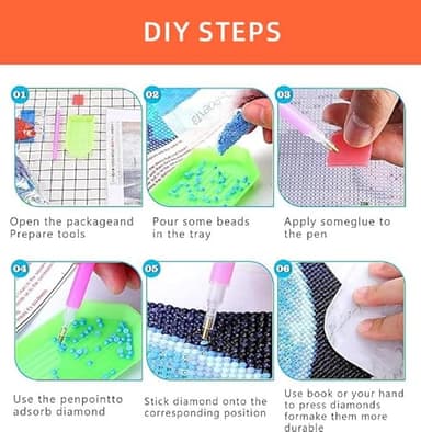 Diamond Art Kits for Adults, Inspirational Diamond Painting Kits for Beginners, 5D Vase Round Full Drill Gem Art for Adults, Paint by Diamonds Pictures DIY Crafts Kits 16x12inch - Image 6