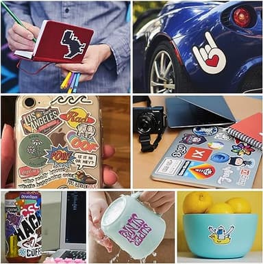 JANDJPACKAGING Premium Printable Vinyl Sticker Paper - for Inkjet and Laser Printer - 55 Pack Glossy White Waterproof Inkjet Printable Vinyl - Dries Quickly and Holds Ink Beautifully - Image 5