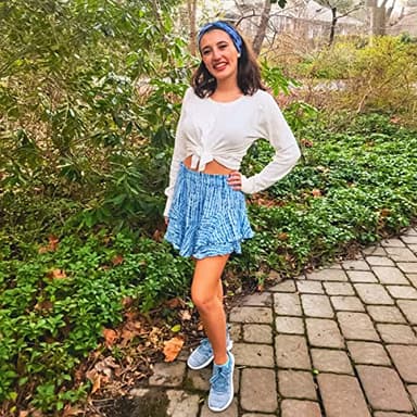 ALEADER Womens Fashion Sneakers Cloud Cushion Pure Running Shoes Slip On Walking Shoes Light Blue Size 8.5 US - Image 5